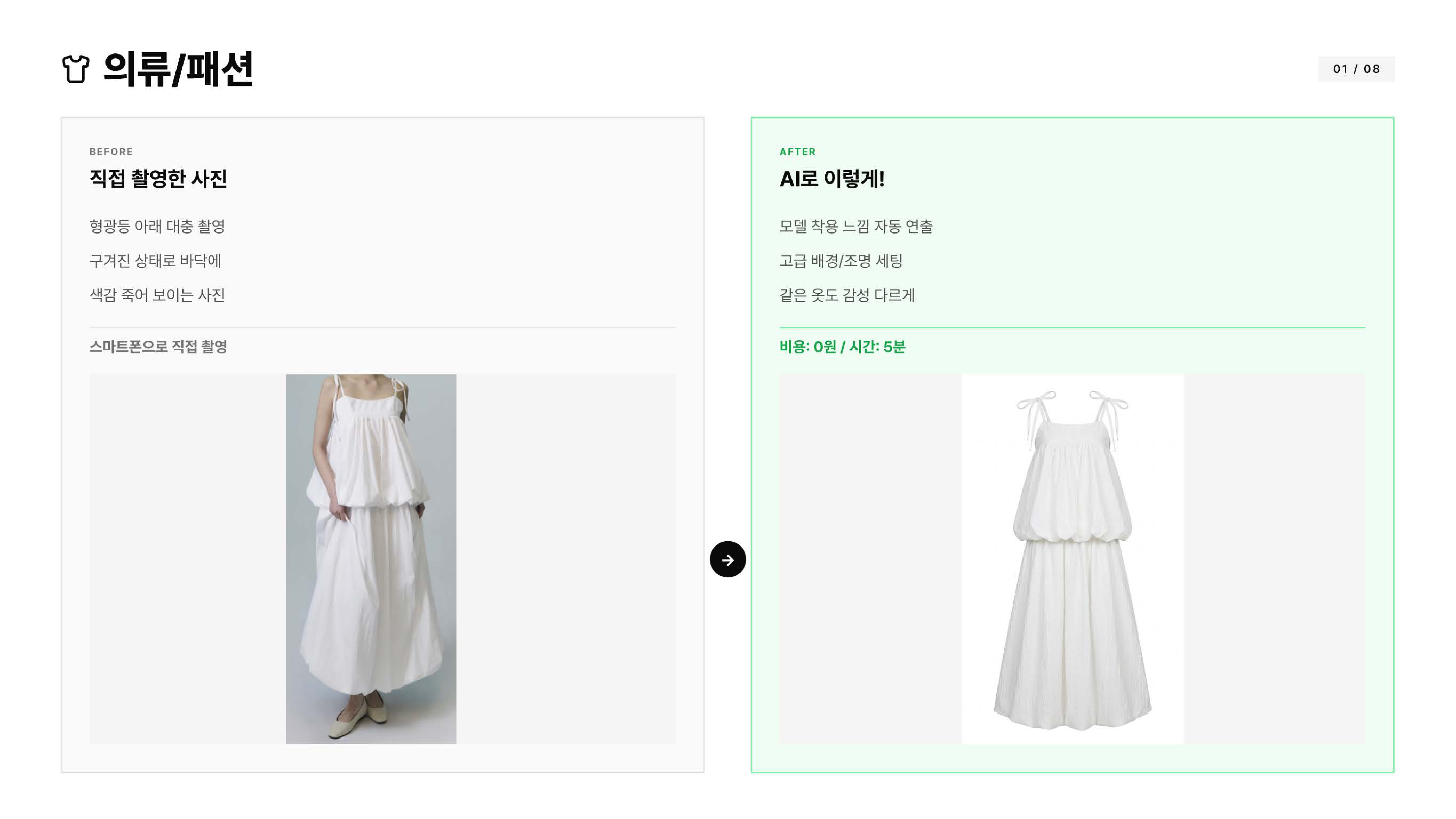 의류/패션 Before After