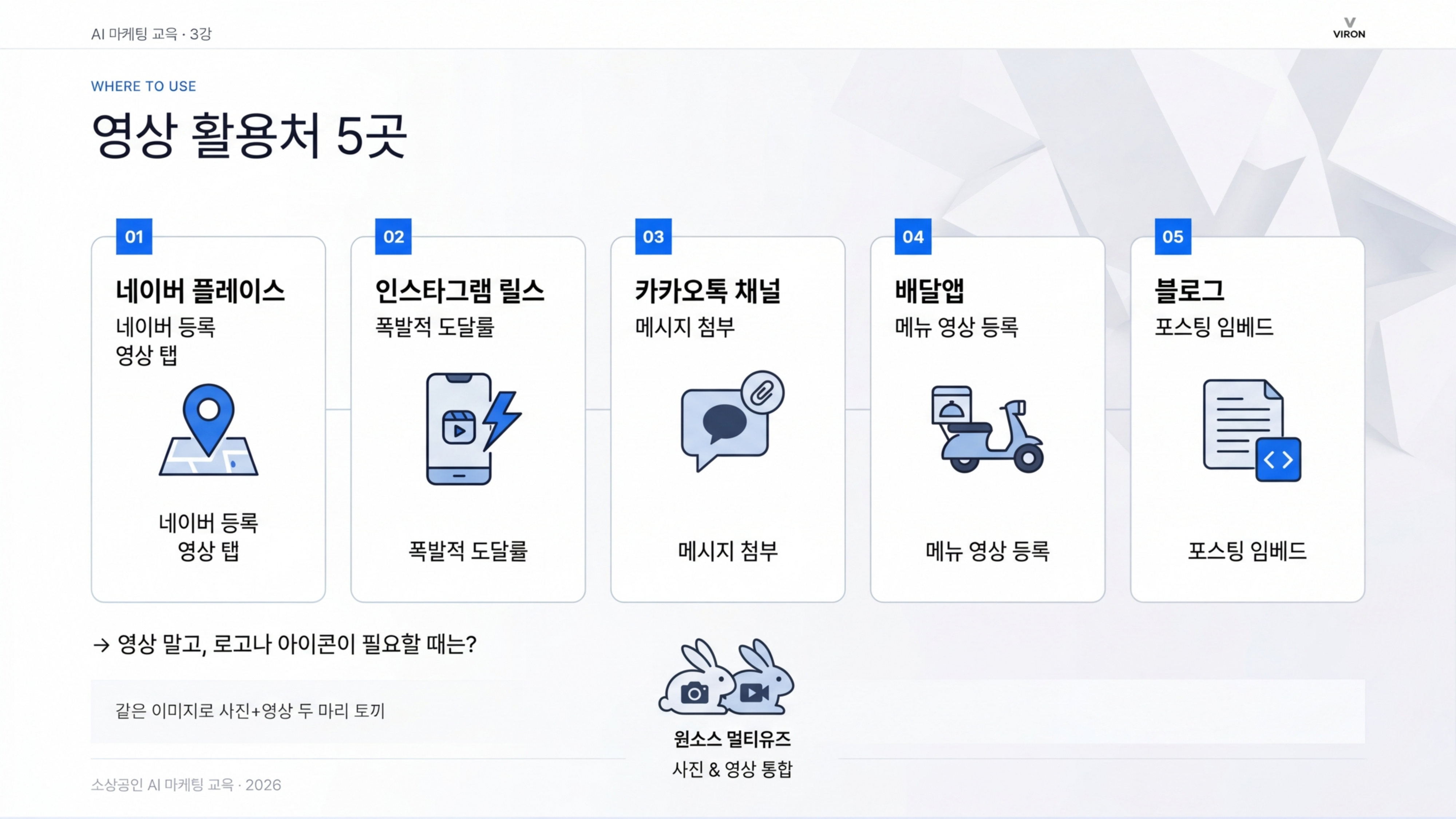 영상 활용처 5곳