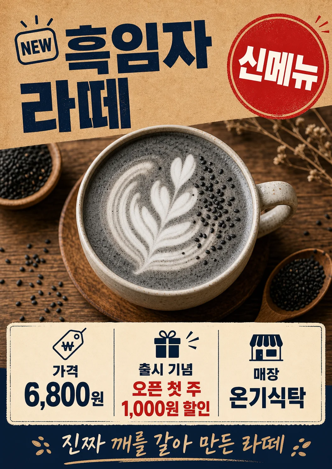 신메뉴 POP A4